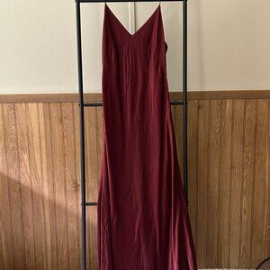 Excess Only ORIGINAL Burgundy Silk Midi Dress